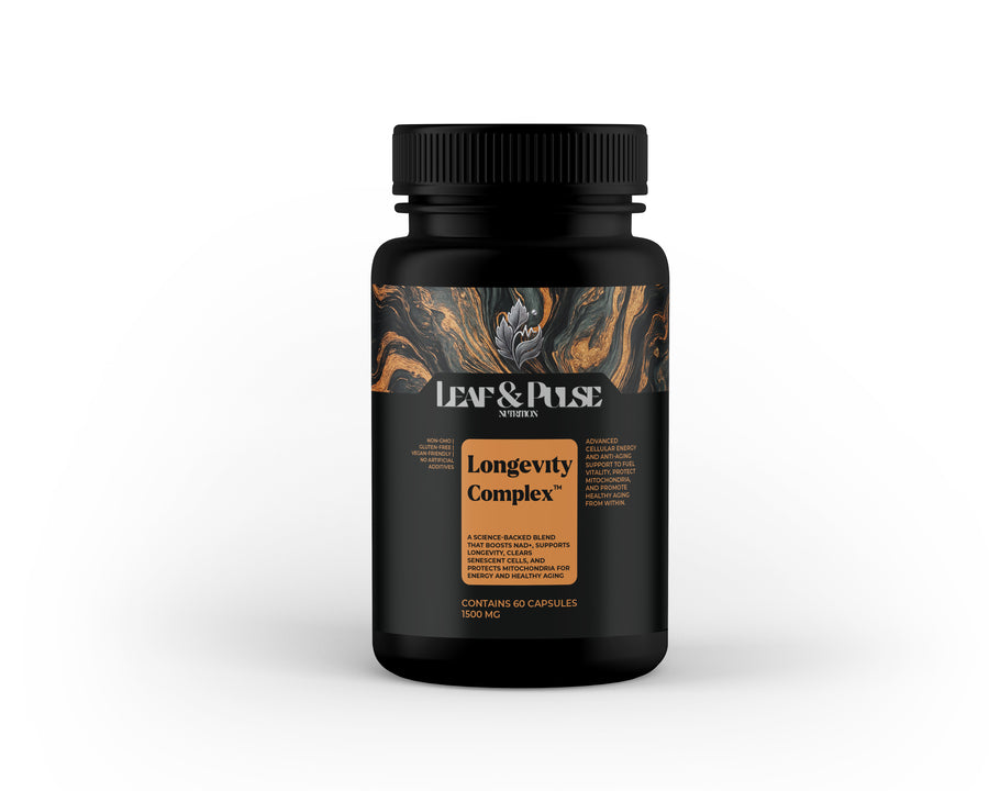 NMN Complex Capsules 1500mg | Resveratrol, Quercetin & PQQ | NAD+ Precursor Supplement UK | Leaf & Pulse