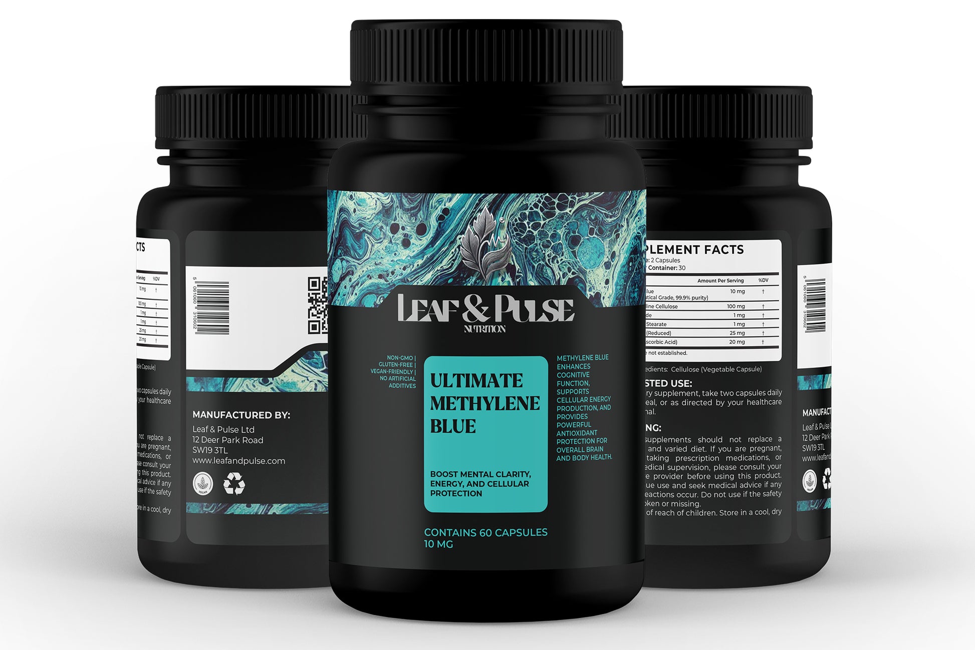 Premium Methylene Blue USP Grade Capsules – 60 Capsules, 1-Month Supply