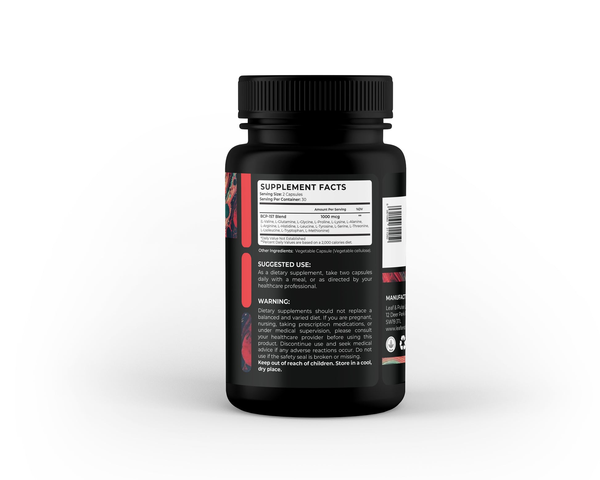 BPC-157 Capsules 1000mcg | High Strength Peptide Support | Joint, Muscle & Digestive Recovery | 60 Vegan Capsules |