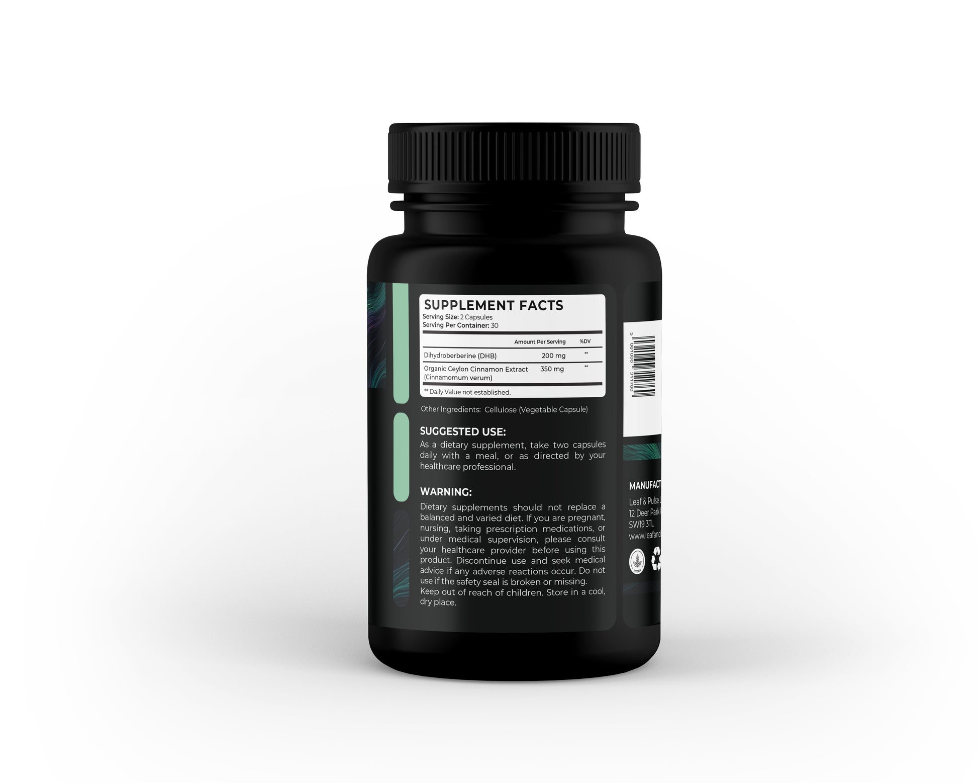 Premium Dihydroberberine Capsules – 1350 mg with Organic Ceylon Cinnamon | Metabolic & Cellular Support | 1 Month Supply | UK Made
