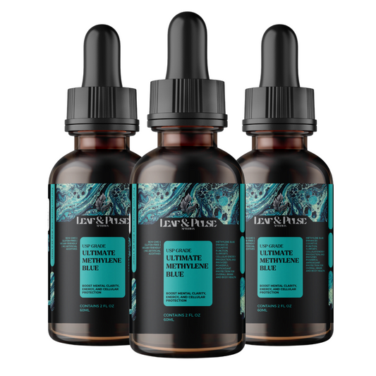 3 Pack Methylene Blue USP Grade Liquid Drops 1800ml – Cognitive Support & Antioxidant Boost